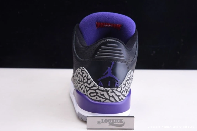 Official Maikesneakers Jordan Purple Air Black Court Retro CT8532-050 3 0802